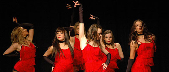 Girl dancers group